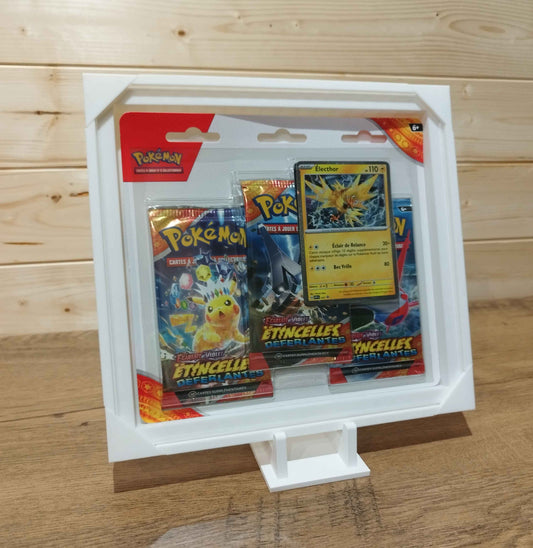 Protection acrylique Pokémon booster tri-pack anti-UV, fabriquée en Belgique