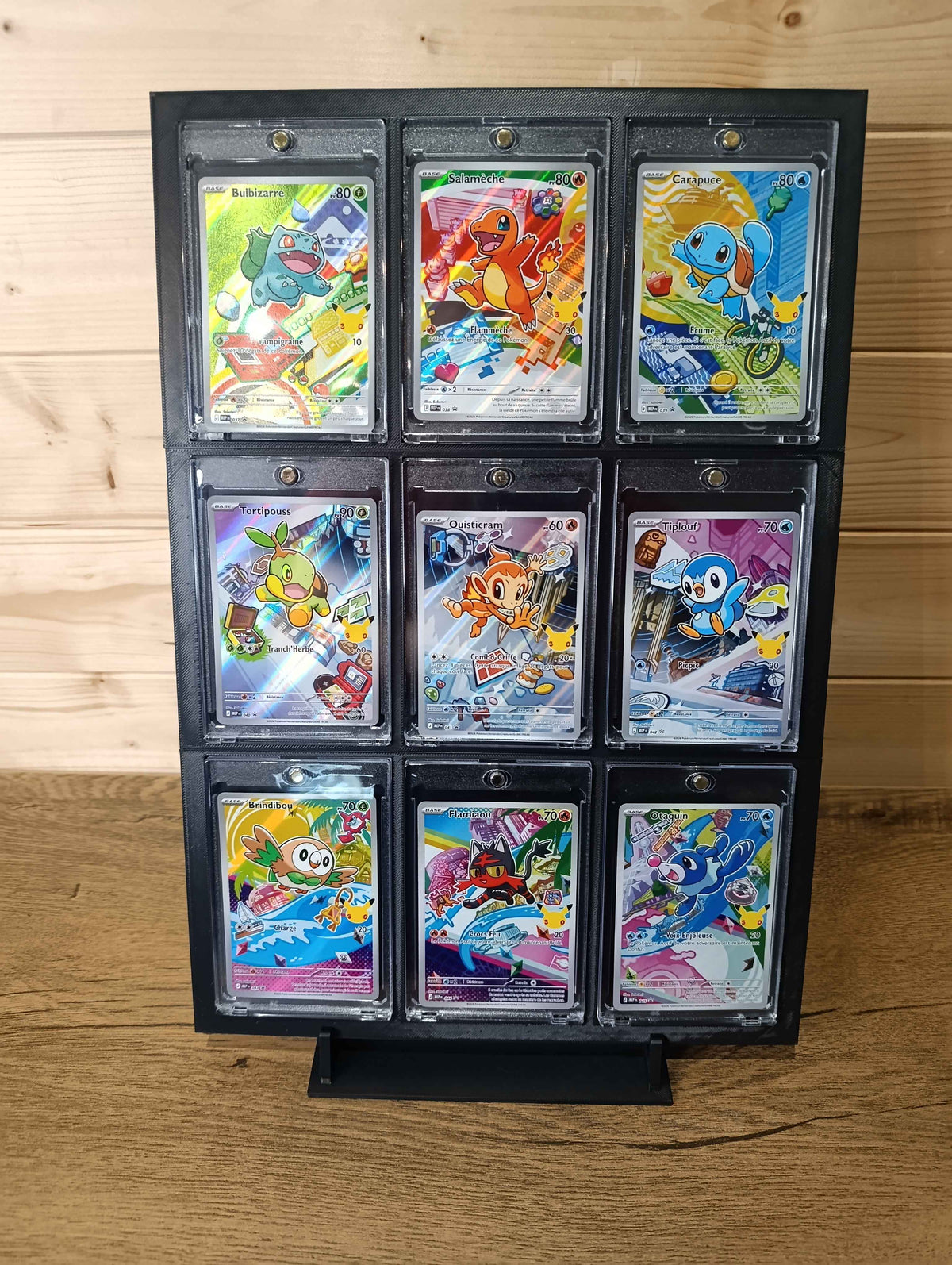 Cadre décoratif pour 9 cartes Pokémon + 9 boîtiers
