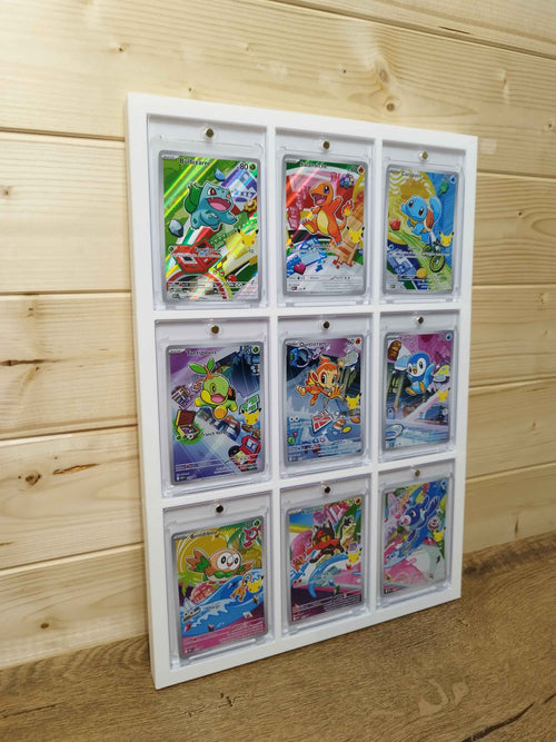 Cadre décoratif pour 9 cartes Pokémon + 9 boîtiers