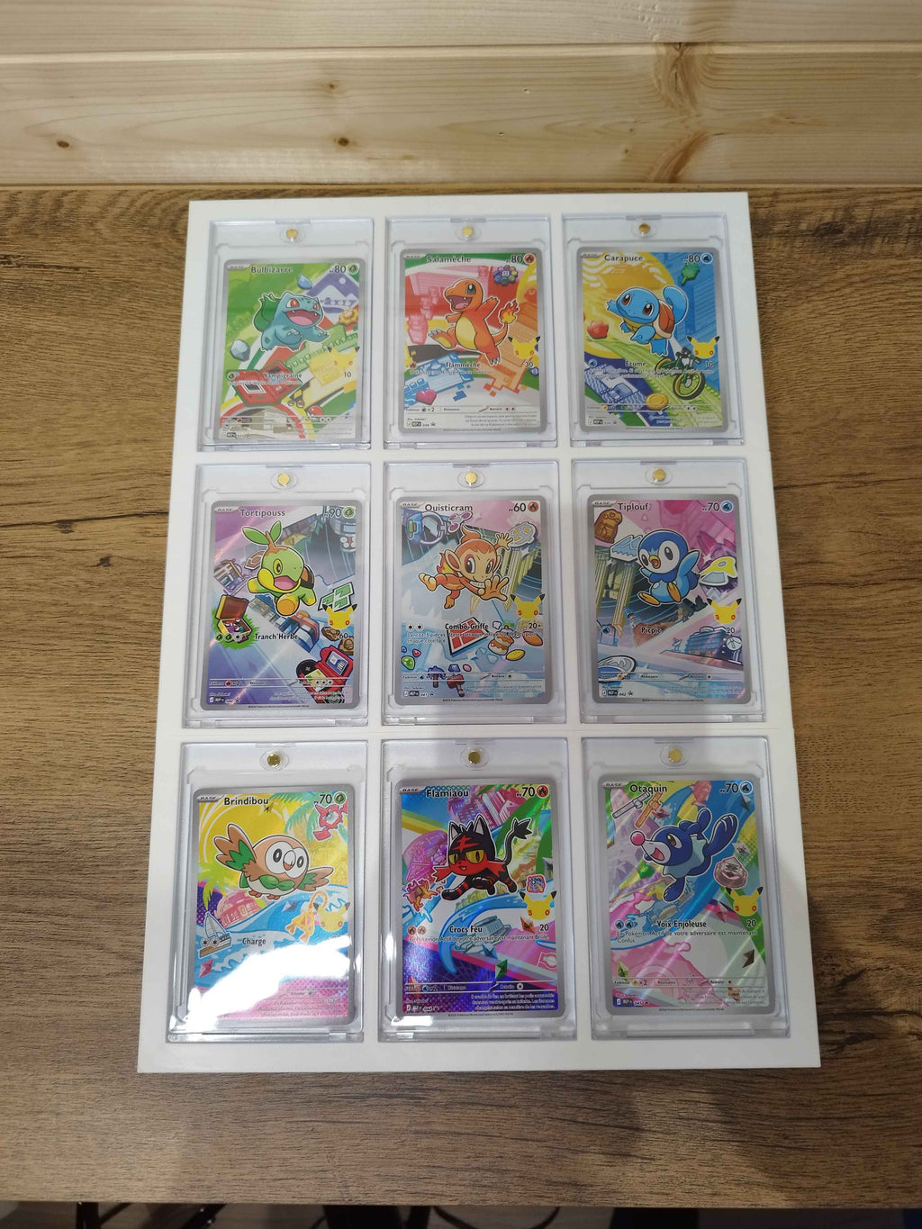 Cadre décoratif pour 9 cartes Pokémon + 9 boîtiers