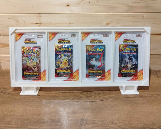 Protection acrylique Pokémon booster blister anti-UV, fabriquée en Belgique